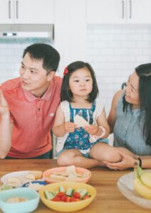 reducing screen time for children. Parent and child spending connected time without screens